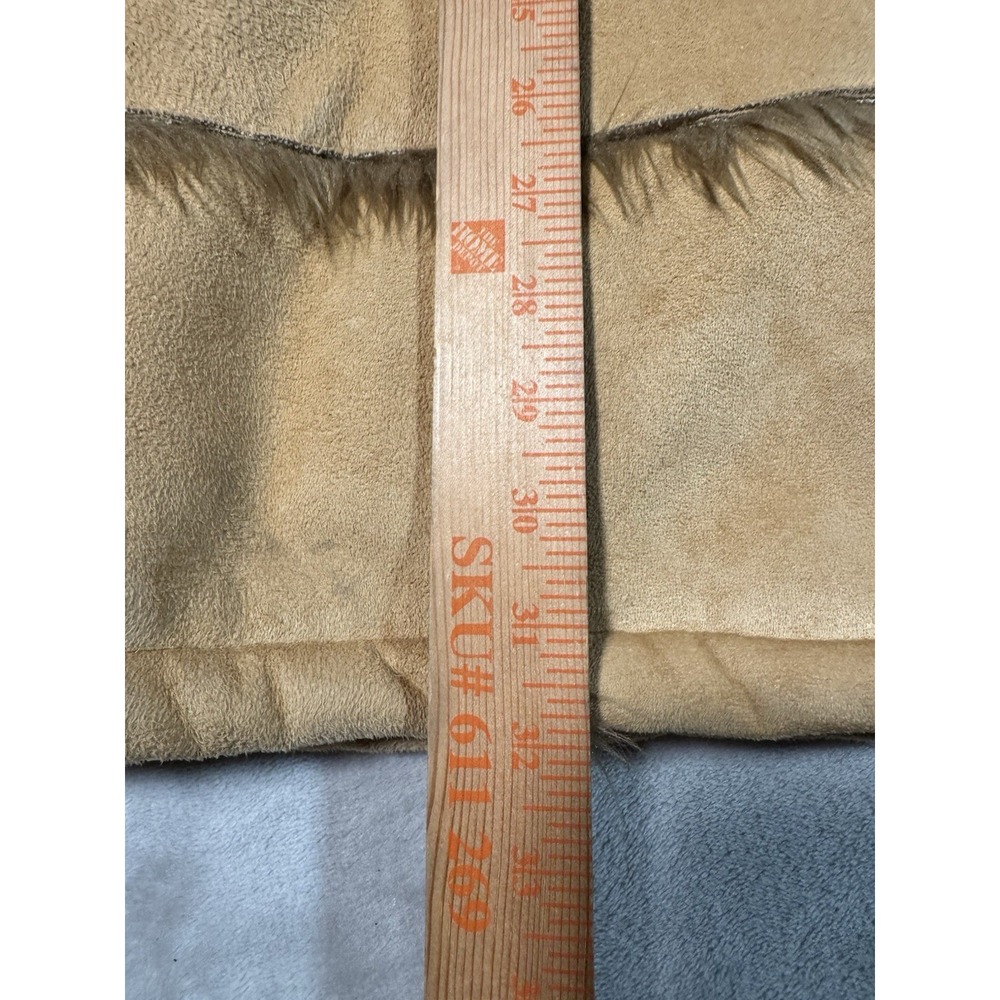 Vintage Rave Penny Lane Coat Women's Size XL Tan Suede Patchwork Faux Fur Y2K - Picture 6 of 7